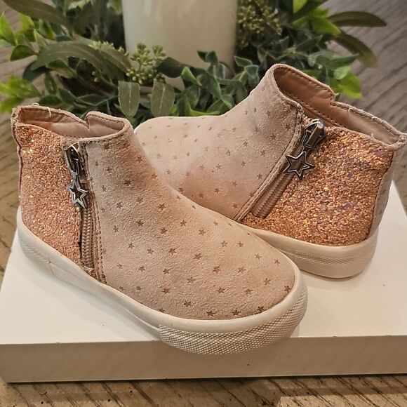 Glitter Star Zip Up Boots Size 8 - Picture 8 of 9